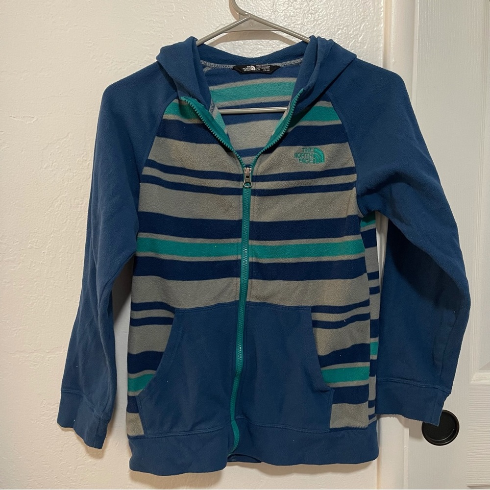 The north face striped hoodie